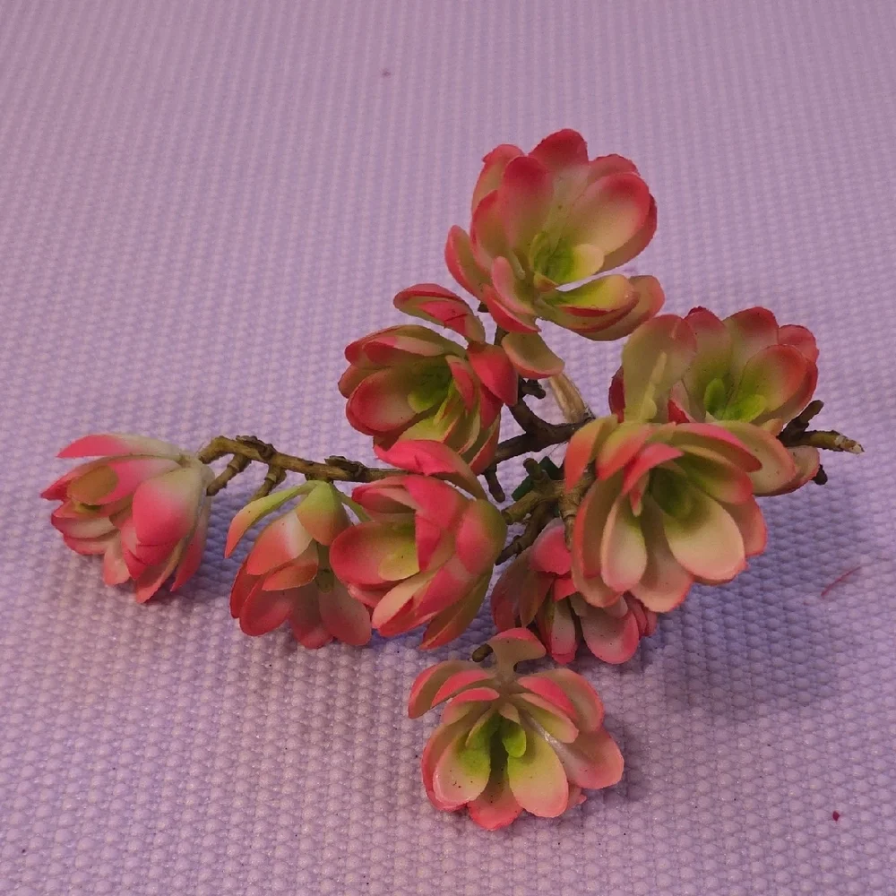 Ashland Pink and Green Faux Floral Accent